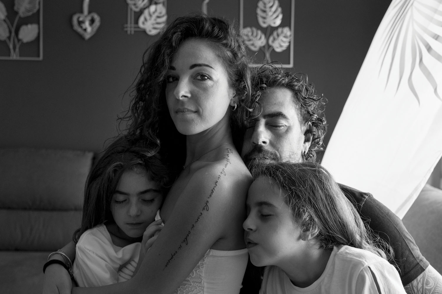 Gaia Impegnoso with her two daughters, Gloria (LEFT) and Irene (RIGHT), and her husband, Giuseppe. September 2024.