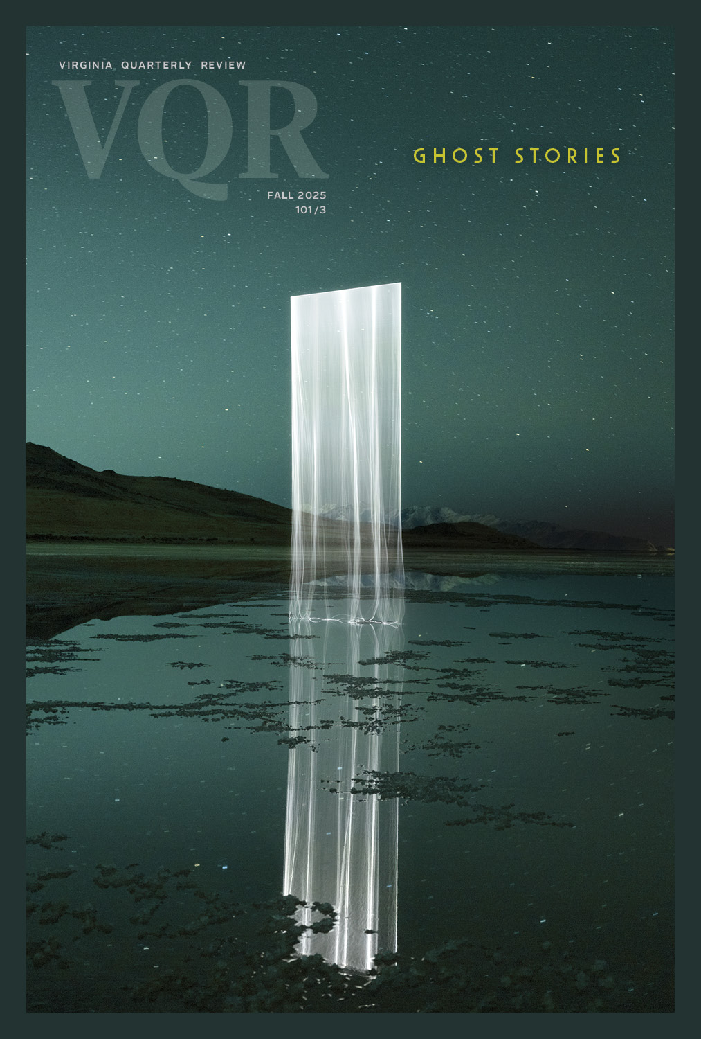 White sheer fabric floating over water at night. Photo by Reuben Wu.