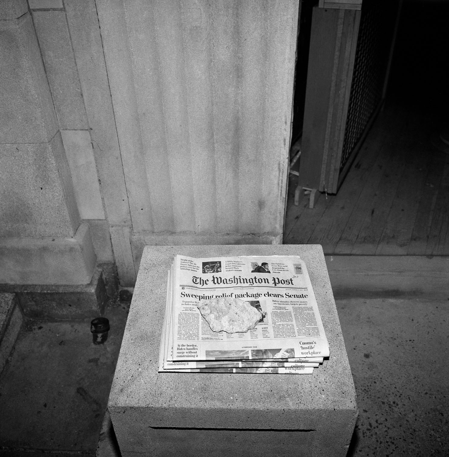 Stack of newspapers 