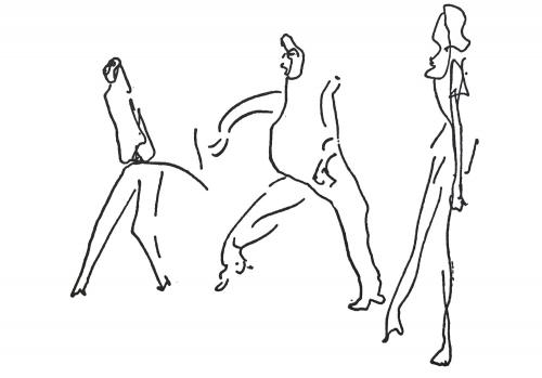 Franz Kafka, a drawing from Diaries, 1910â1923, 1948.