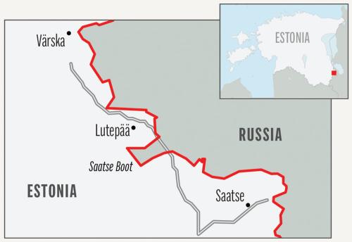 Saatse Boot section of Estonia Russia border. 