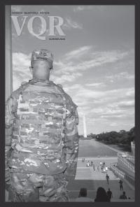 US soldier overlooking the National Mall from Capital Building