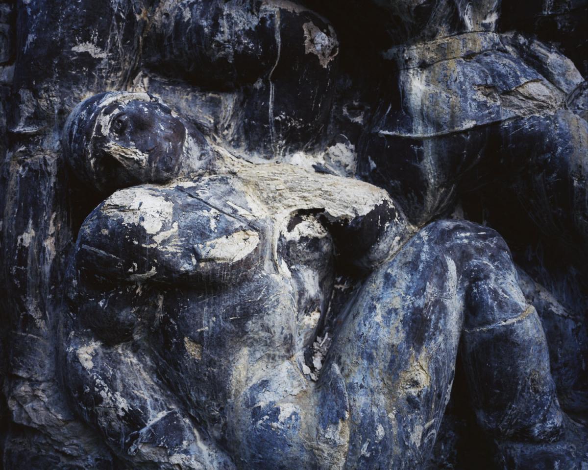 The defaced Monument to the War Glory of the Soviet Army.