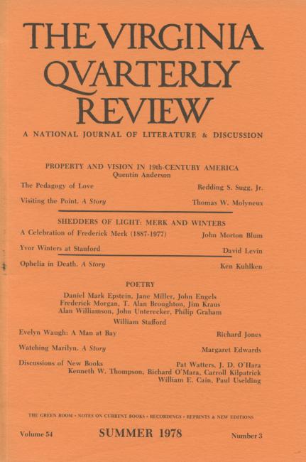 Virginia Quarterly Review, Summer 1978 cover