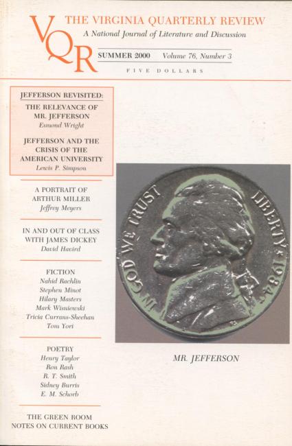 Virginia Quarterly Review, Summer 2000 cover